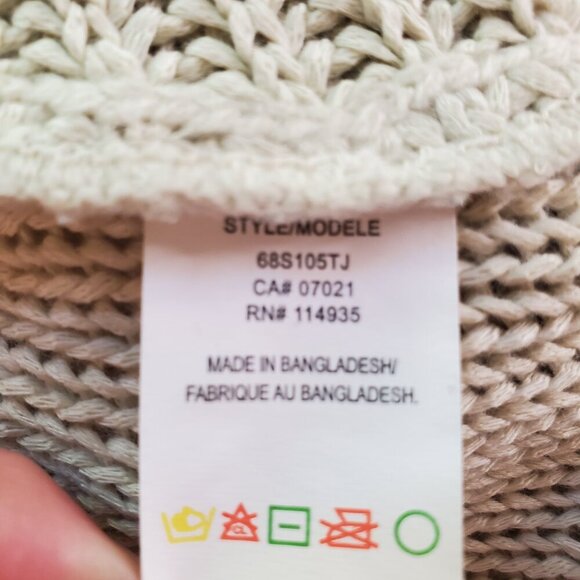 NWT RAZZLE DAZZLE SZ S/P Women's Long Sleeve Pullover Sweater Beige/Cream/Black - Picture 8 of 9